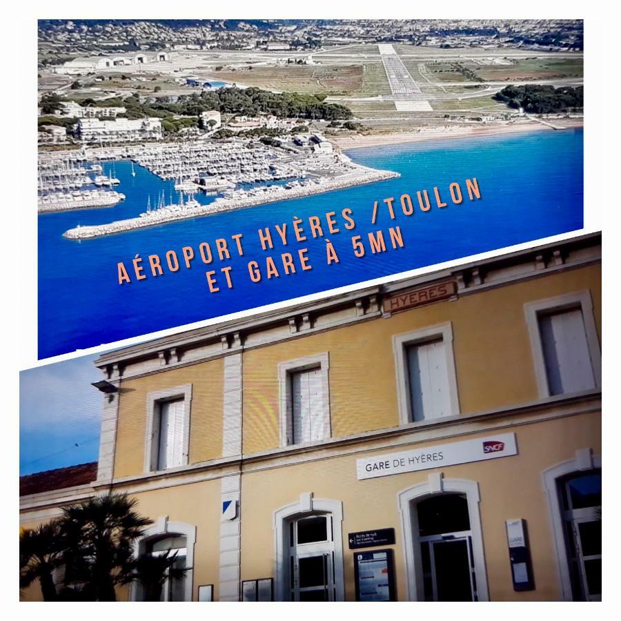 Studio Port D'Hyeres Vue Mer Et Iles De Porquerolles Et Port-Cros Exterior photo